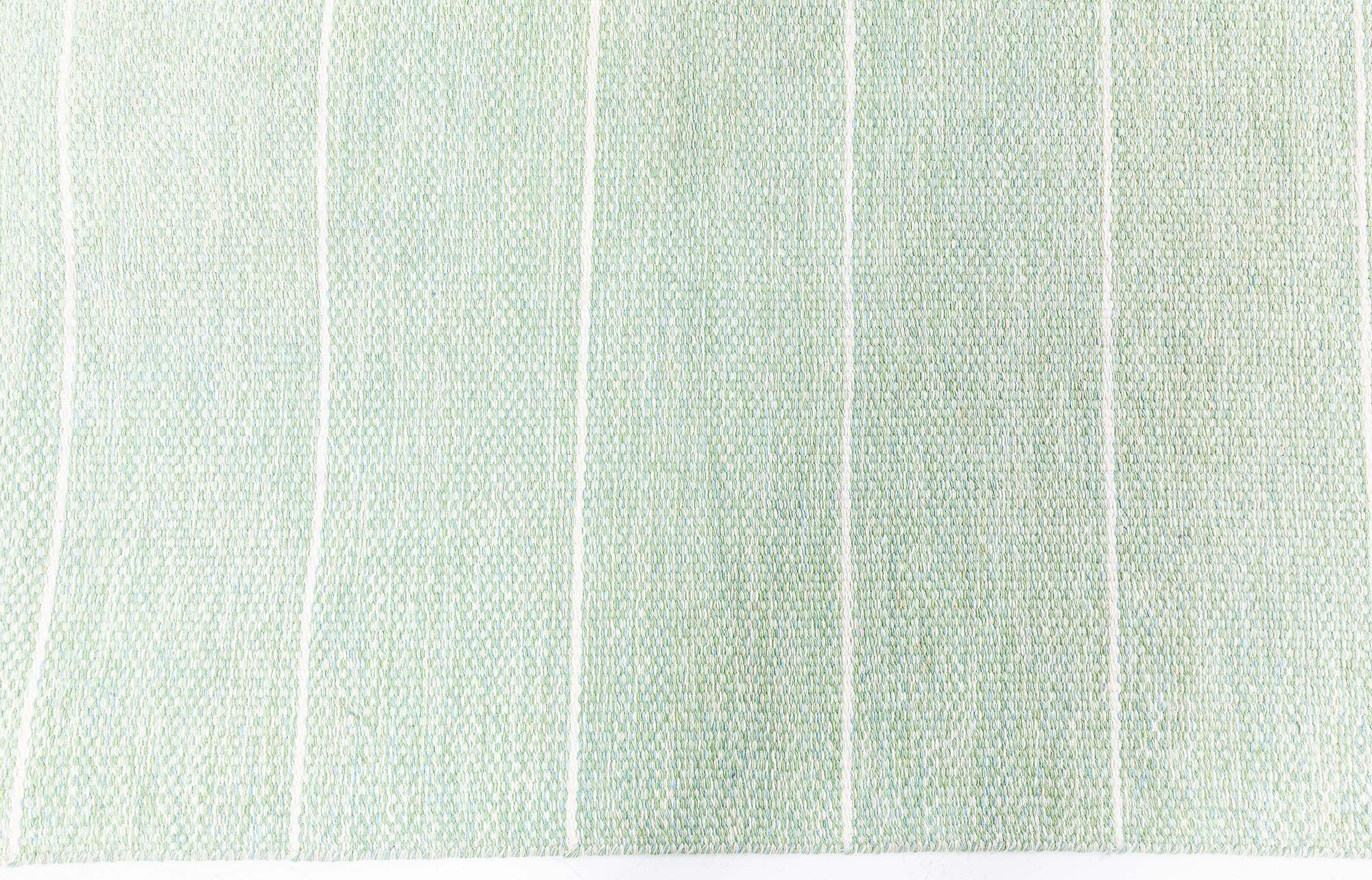 Schwedischer flacher gewebter Vintage-Teppich in Grün
Größe: 6'1