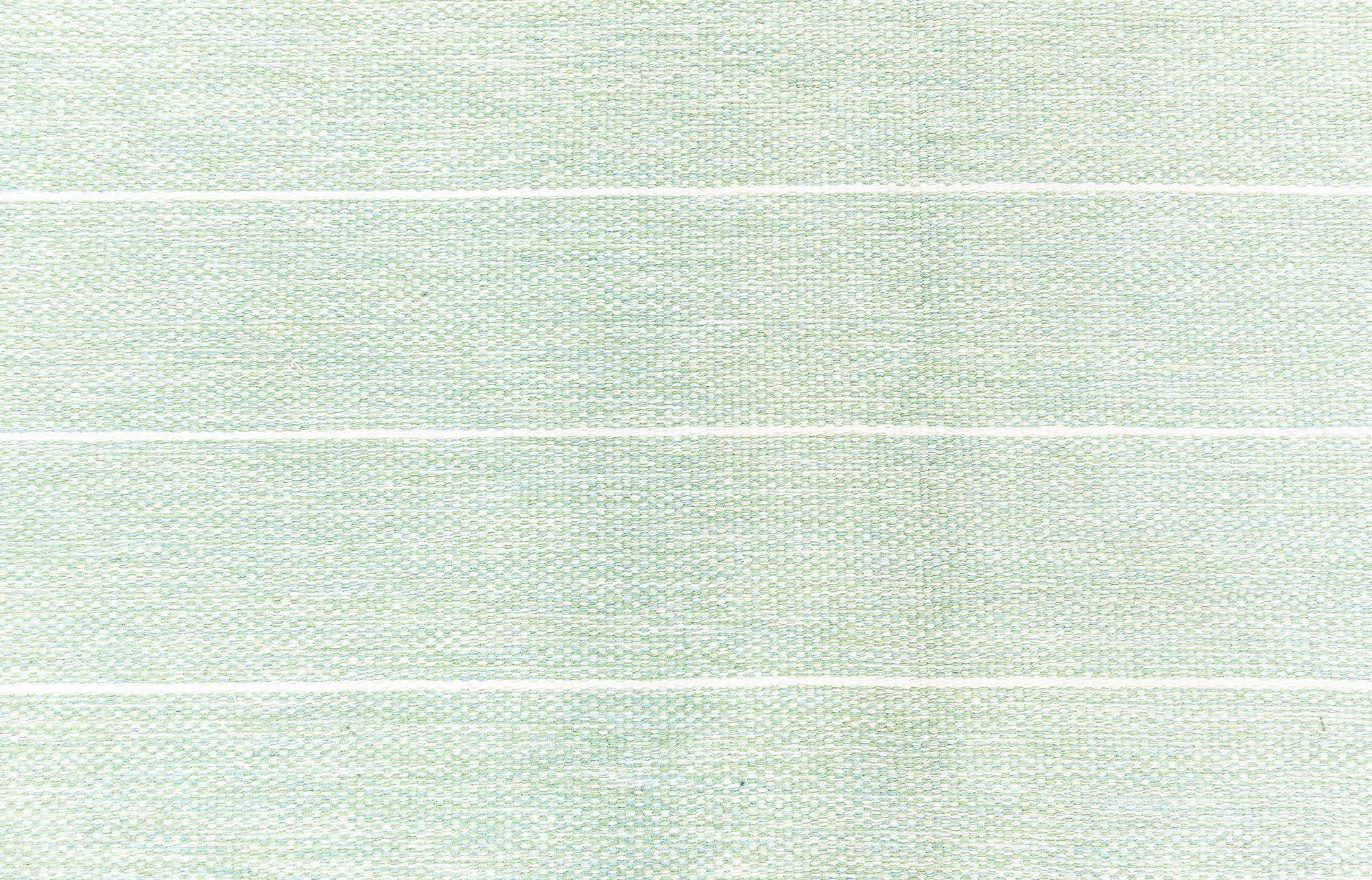 Schwedischer flacher gewebter Vintage-Teppich Doris Leslie Blau in Grün (Moderne der Mitte des Jahrhunderts) im Angebot