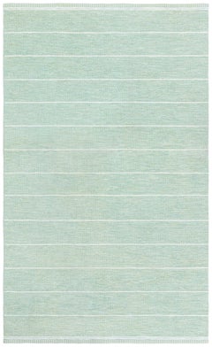 Tapis suédois vert tissé à plat Doris Leslie Blau