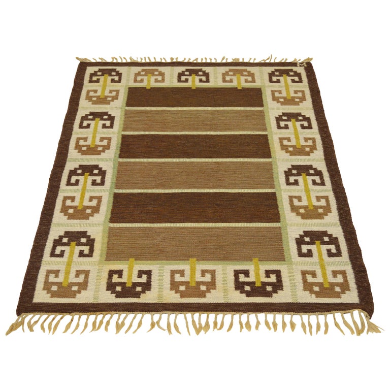 Vintage Schwedische Handgewebten Teppich Im Angebot Bei 1stdibs
