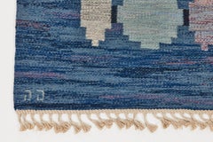 Swedish Vintage Flatweave Wool Rug "Rotundifolia" by Judith Johansson