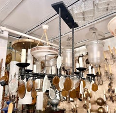 Vintage Swedish Horizontal Chandelier