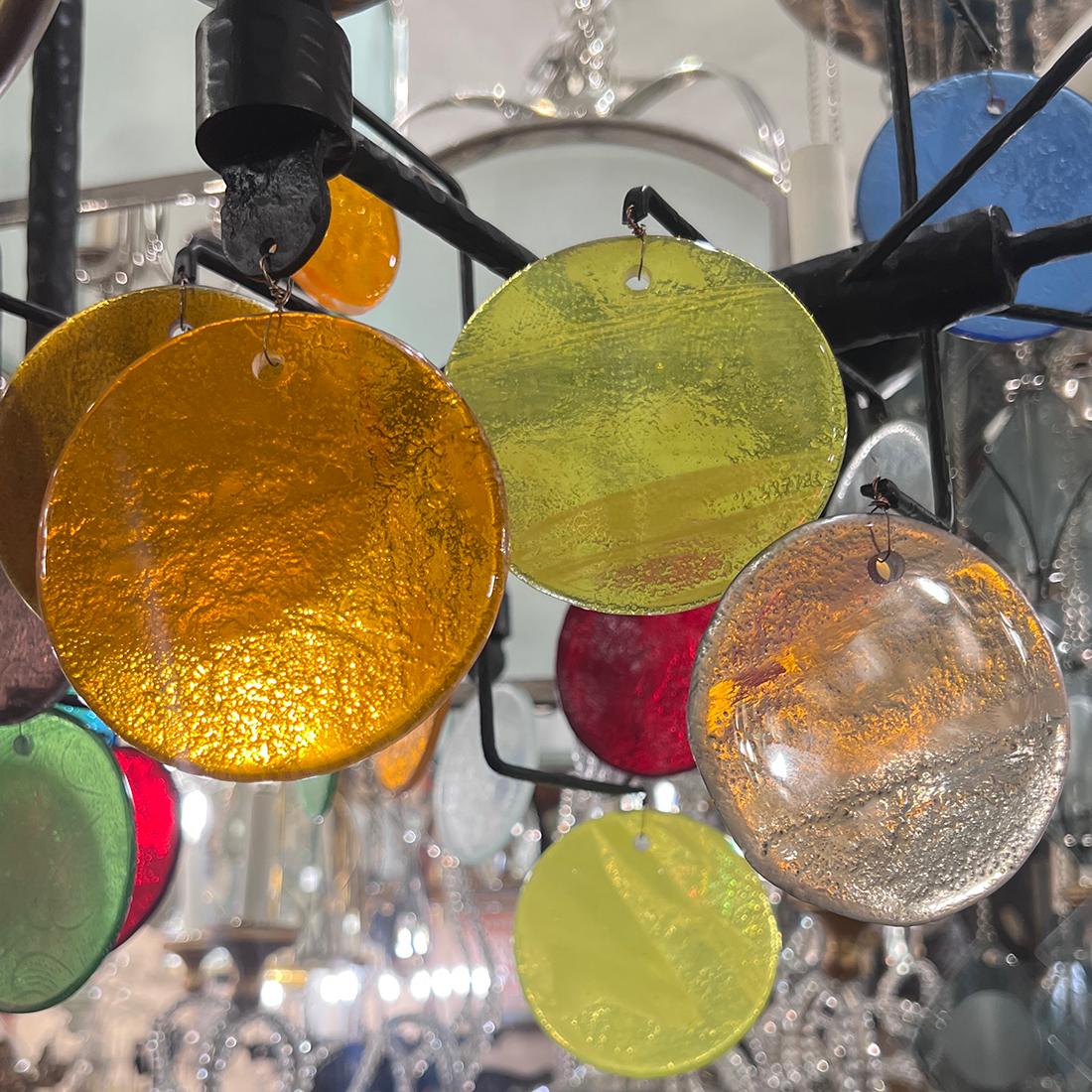 Verre Lustre horizontal suédois vintage en vente