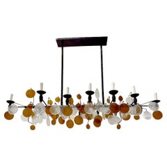 Vintage Swedish Horizontal Chandelier