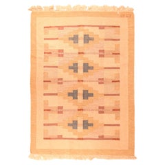 Vintage Swedish Kilim 4'6'' x 6'5''