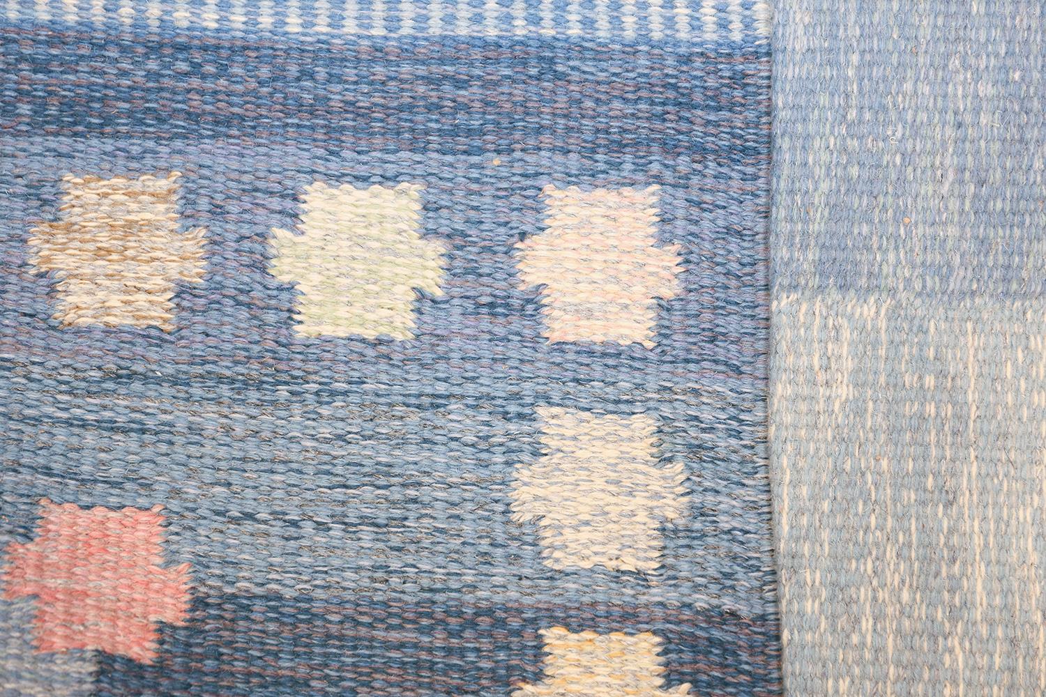 Wool Vintage Swedish Kilim by Anna-Joanna Angstrom. Size: 5 ft 6 in x 7 ft 9 in