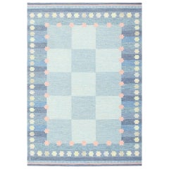 Vintage Swedish Kilim by Anna-Joanna Angstrom. Size: 5 ft 6 in x 7 ft 9 in