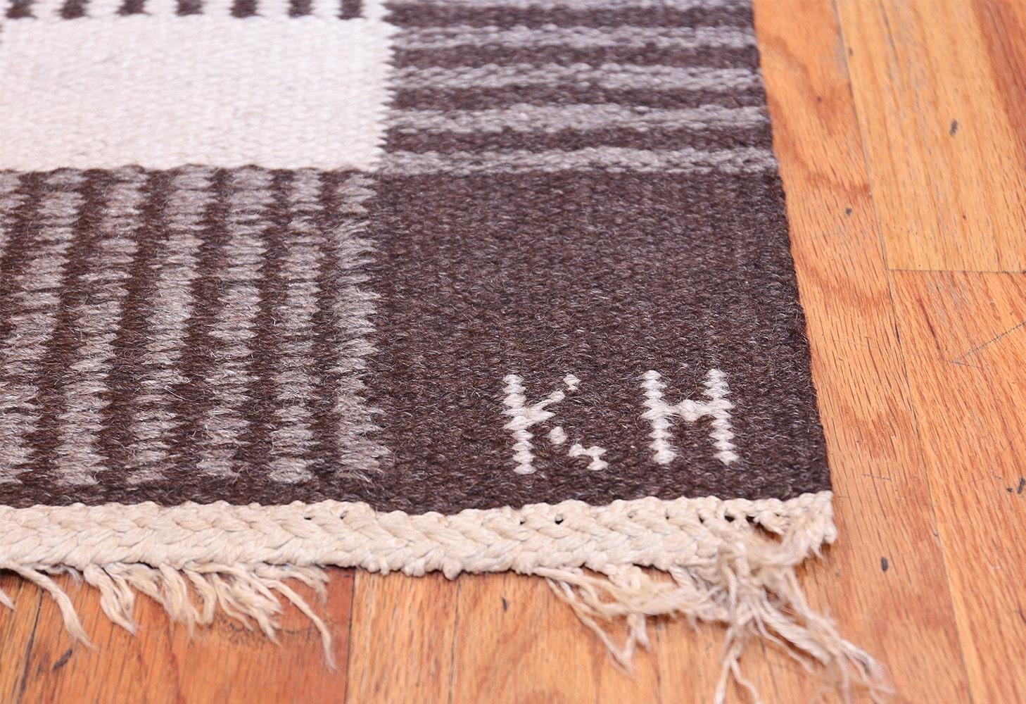 Vintage Swedish Kilim by Klockaregardens Hemslojd. Size: 4 ft 9 in x 6 ft 6 in 1