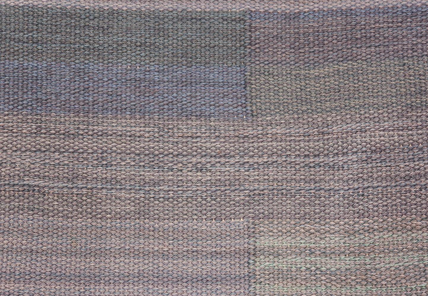 Wool Vintage Swedish Kilim by Marianne Richter for Marta Maas. Size: 7' 4