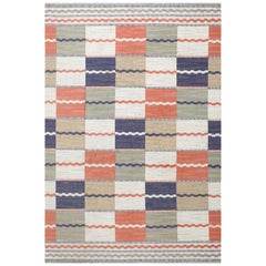 Vintage Swedish Kilim by Marta Maas Fjetterstrom. Size: 6 ft 7 in x 9 ft 9 in