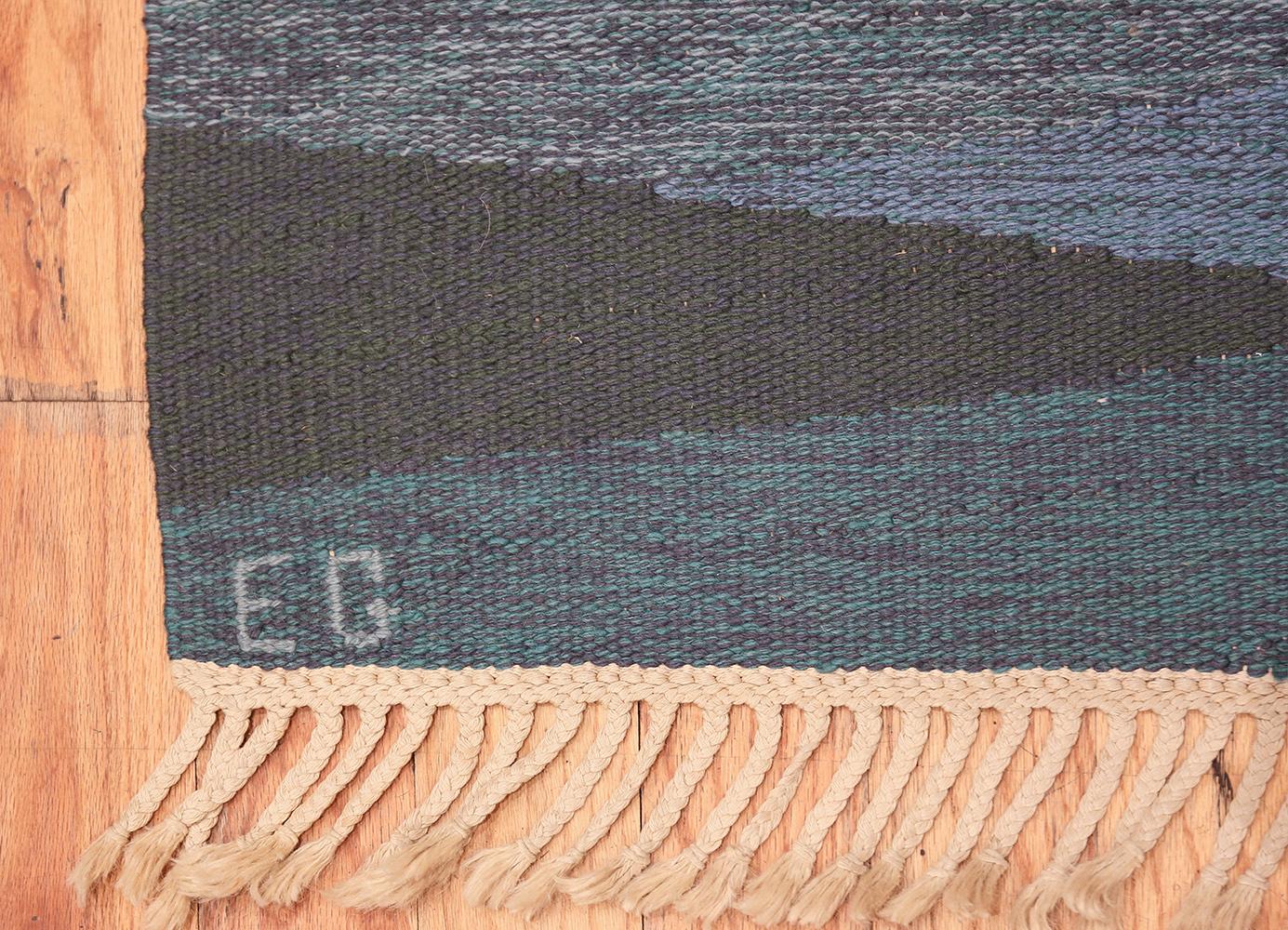 Mid-Century Modern Vintage Swedish Kilim