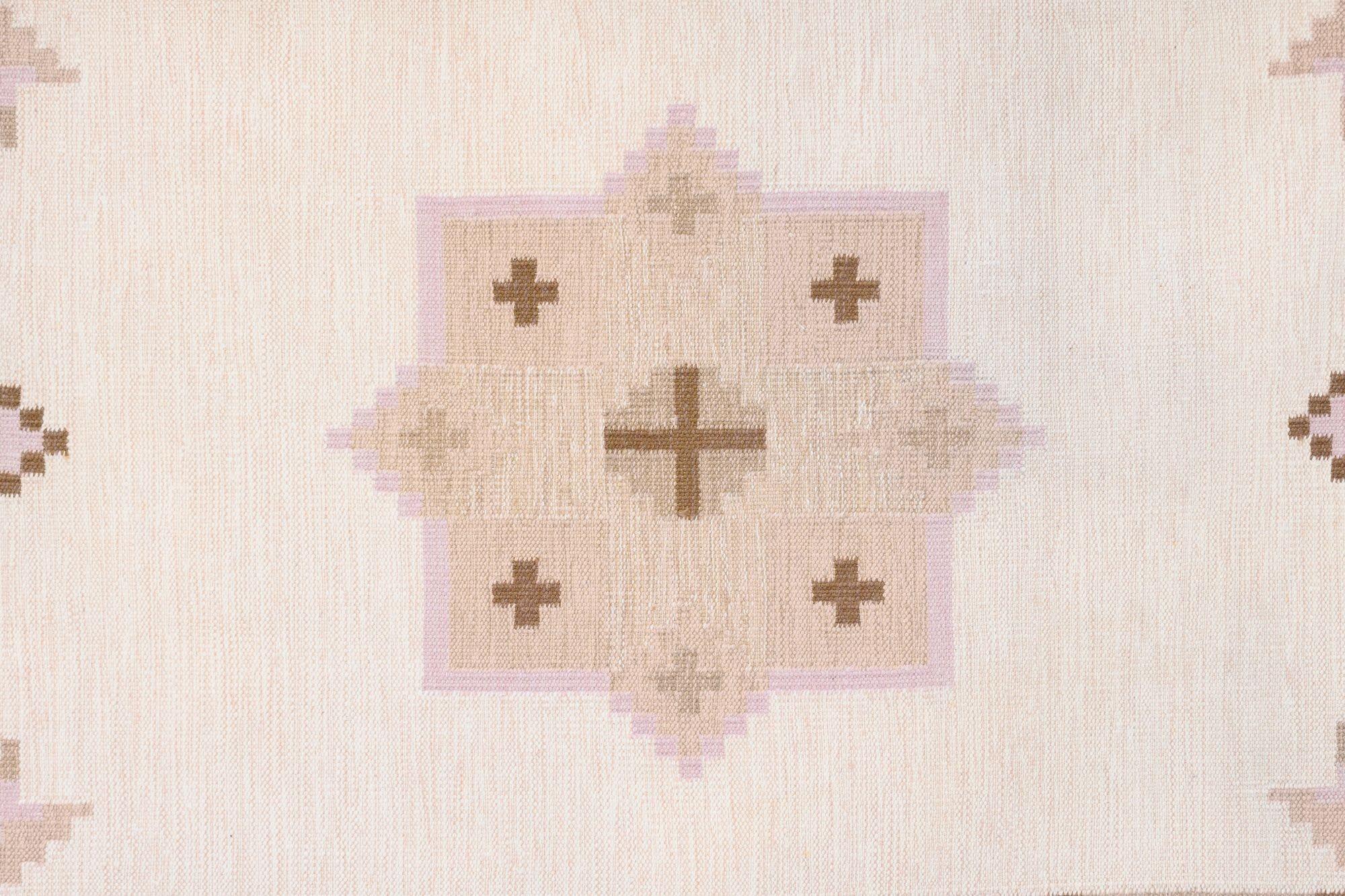 Mid-Century Modern Vintage Swedish Kilim For Sale