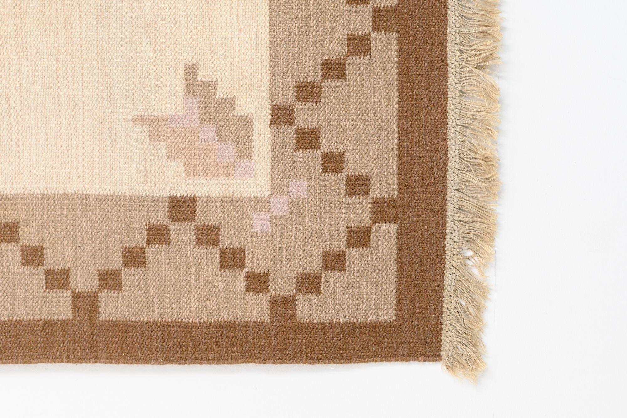 Vintage Swedish Kilim In Good Condition For Sale In London, England