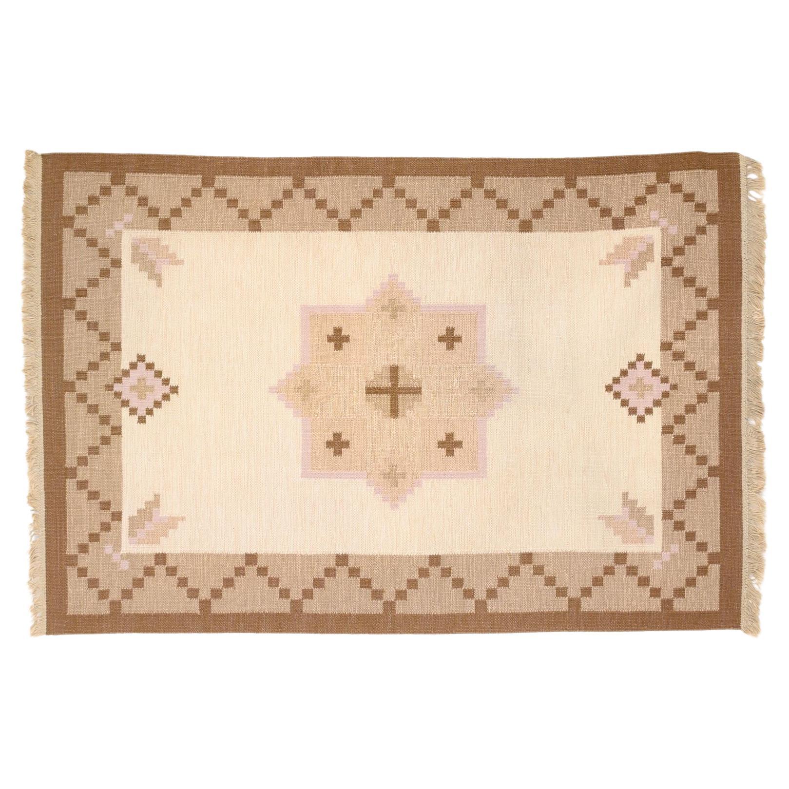 Tapis Kilim suédois vintage