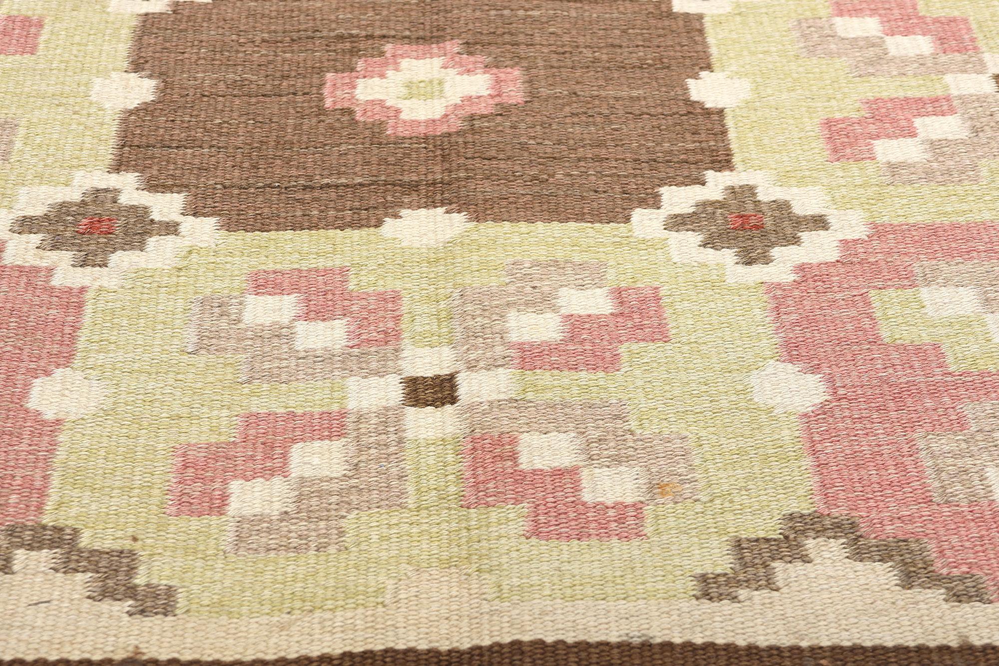 Schwedischer Rollakan-Teppich im Vintage-Stil von Erik Lundberg für Vavaregarden  im Zustand „Gut“ im Angebot in Dallas, TX