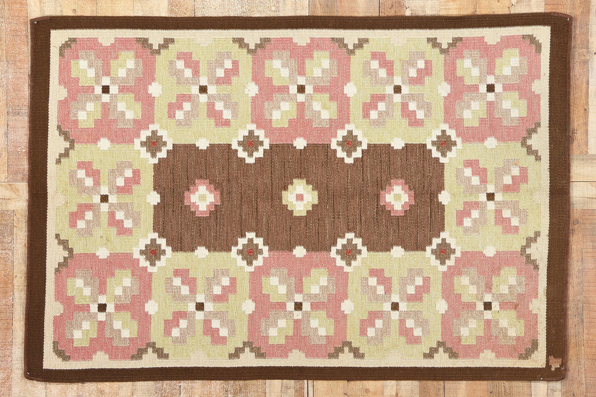 Schwedischer Rollakan-Teppich im Vintage-Stil von Erik Lundberg für Vavaregarden  im Angebot 2