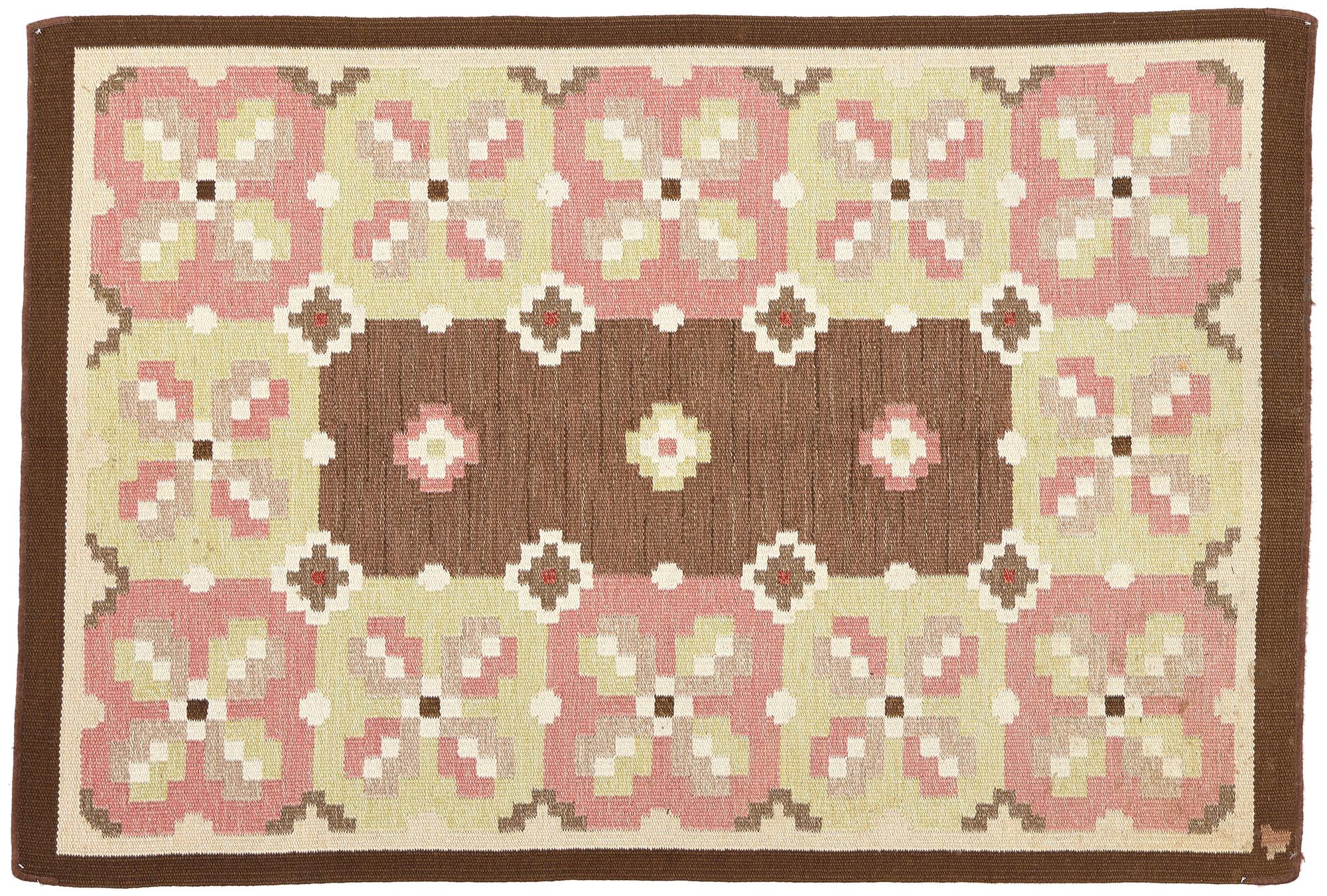 Schwedischer Rollakan-Teppich im Vintage-Stil von Erik Lundberg für Vavaregarden  im Angebot 3