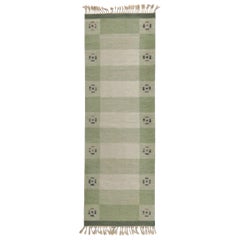 Vintage Swedish Kilim Rollakan Rug with Scandinavian Modern Style