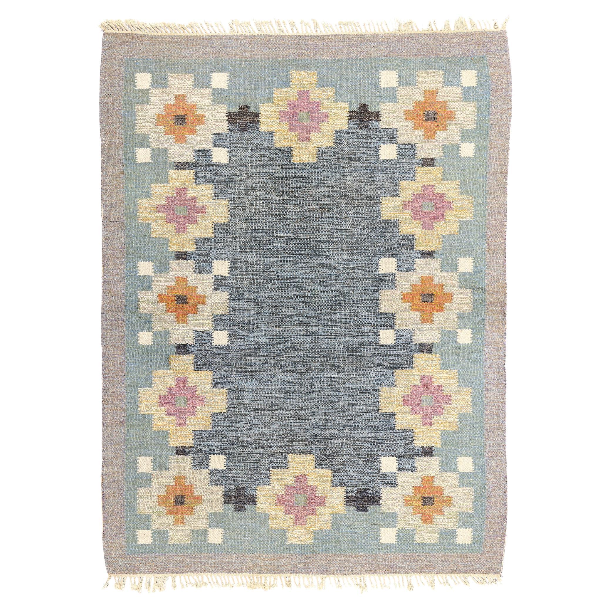 Tapis Rollakan suédois vintage Ida Rydelius