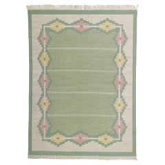 Vintage Swedish Rollakan Rug with Scandinavian Modern Style