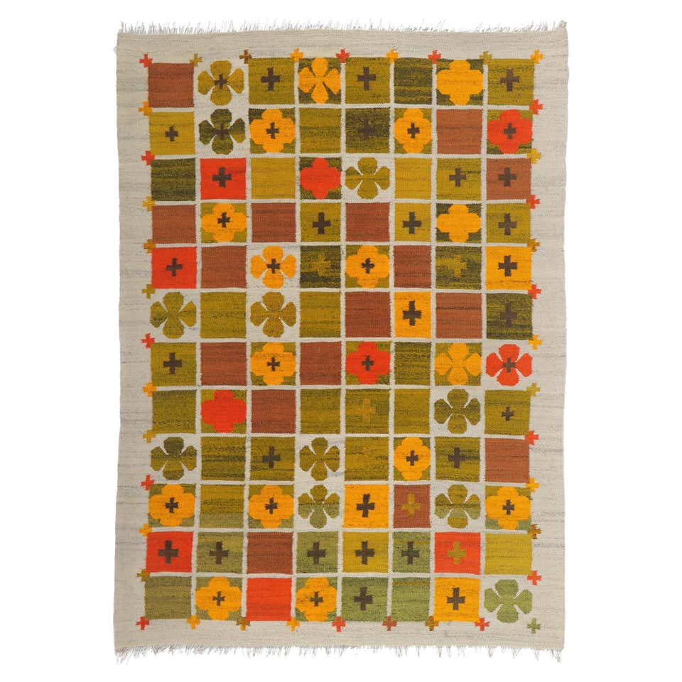 Vintage Swedish MCM Rug with Scandinavian Modern Style, Modern Danish ...