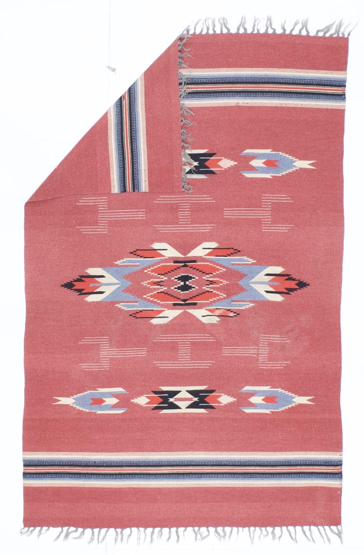 Vintage Swedish Kilim Rug 3'7