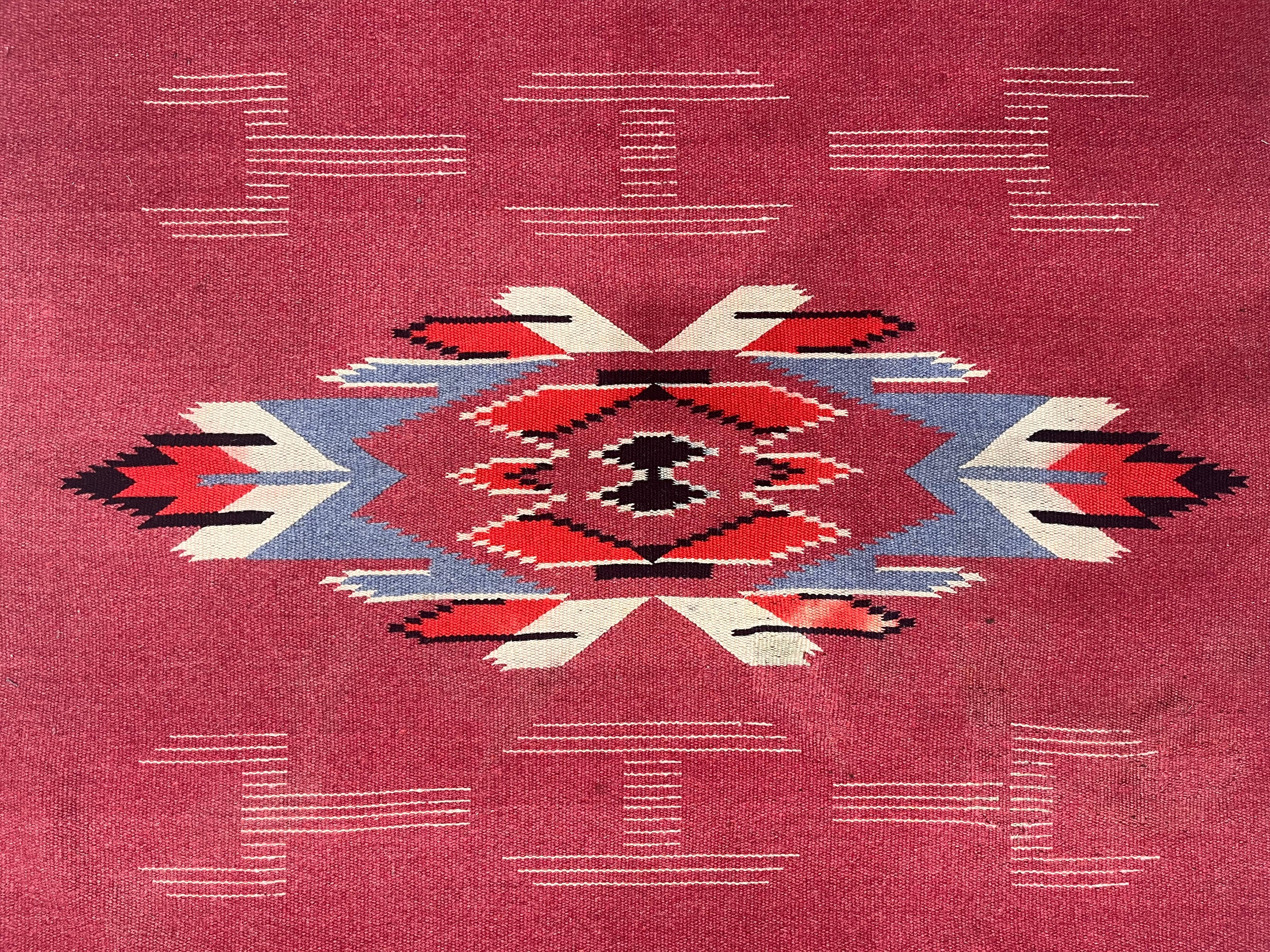 Vintage Swedish Kilim Rug 3'7