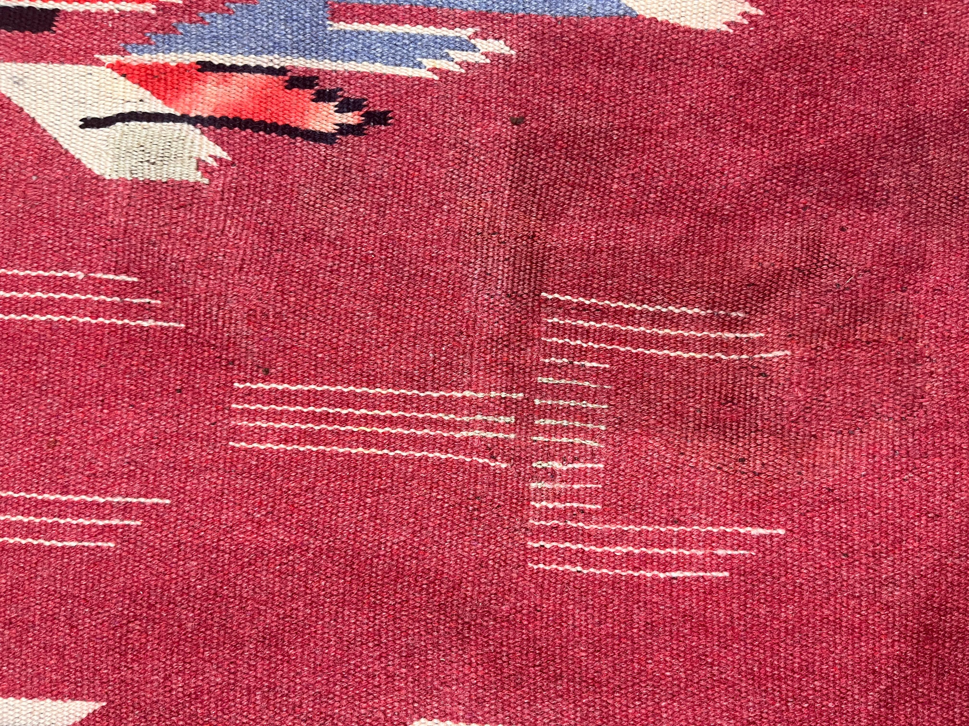 Vintage Swedish Kilim Rug 3'7