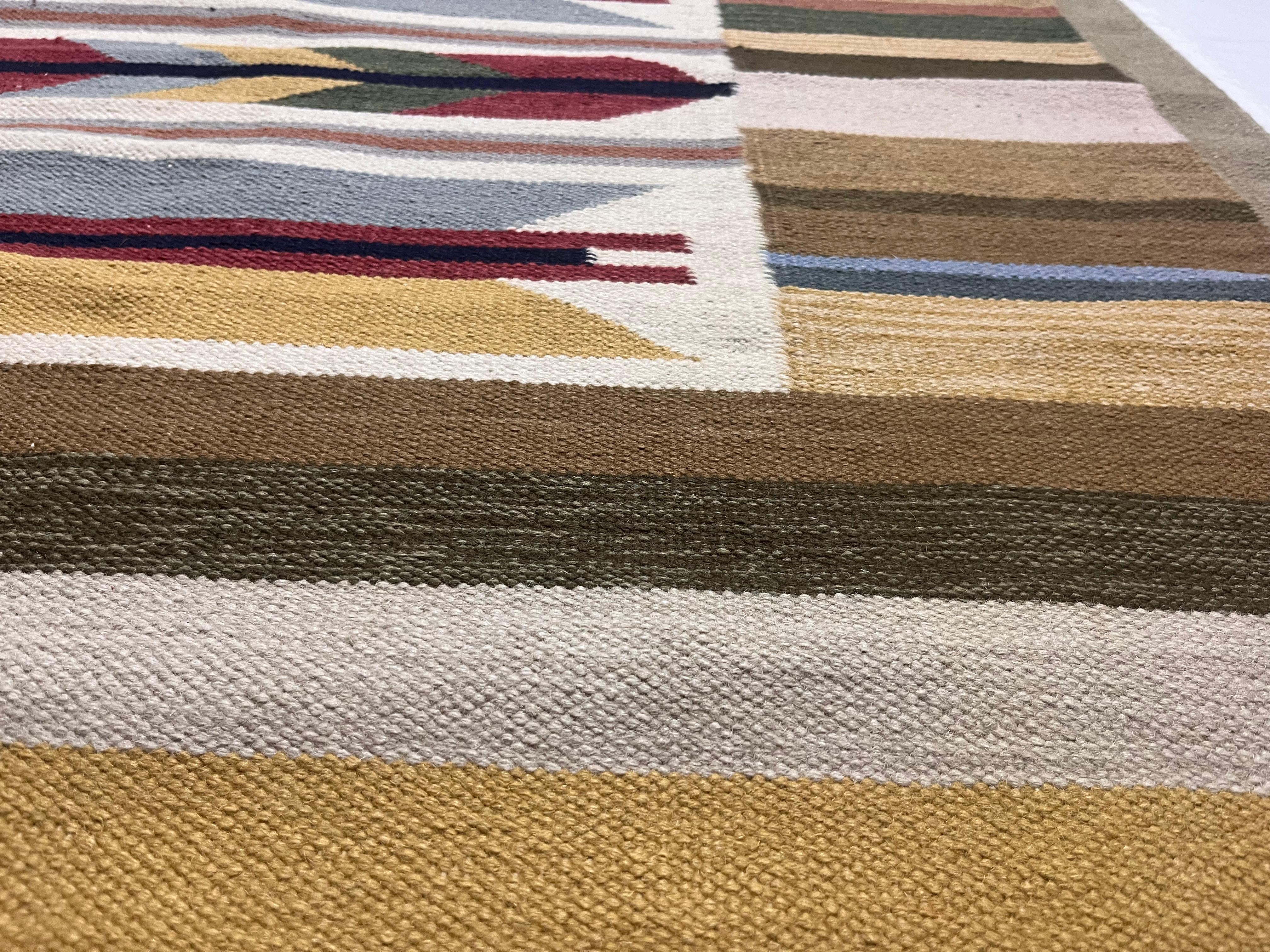 20ième siècle Rug & Kilim suédois vintage 4'0