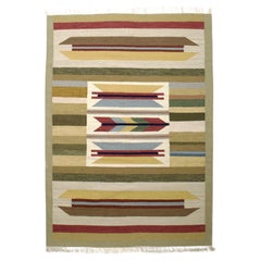 Vintage Swedish Kilim Rug 4’0" x 5’6”