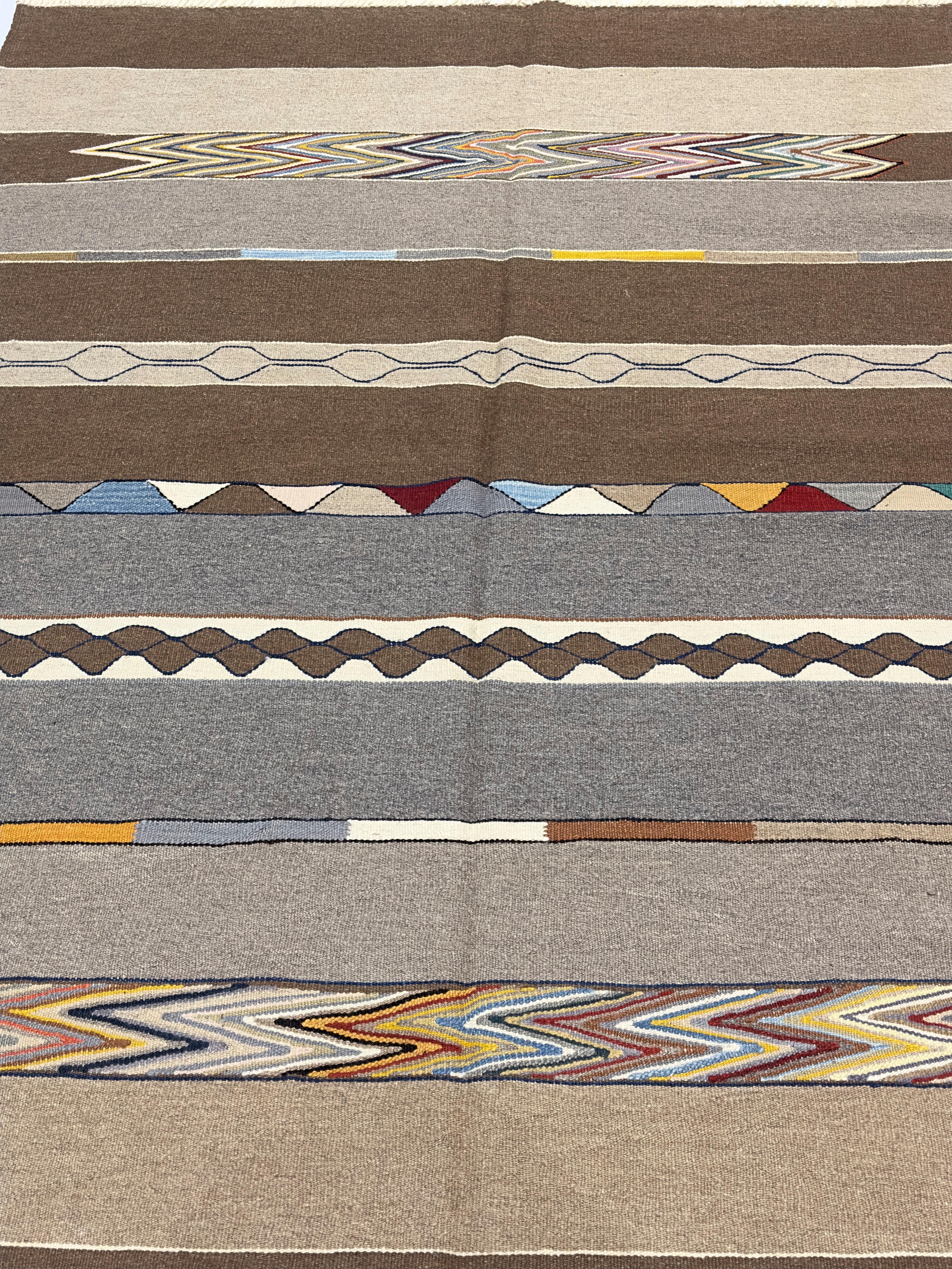 Wool Vintage Swedish Kilim Rug 4’10