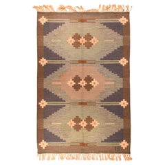 Vintage Swedish Kilim Rug 5'5'' x 8'0"