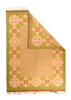 Vintage Swedish Kilim Rug 5'6'' x 7'6''