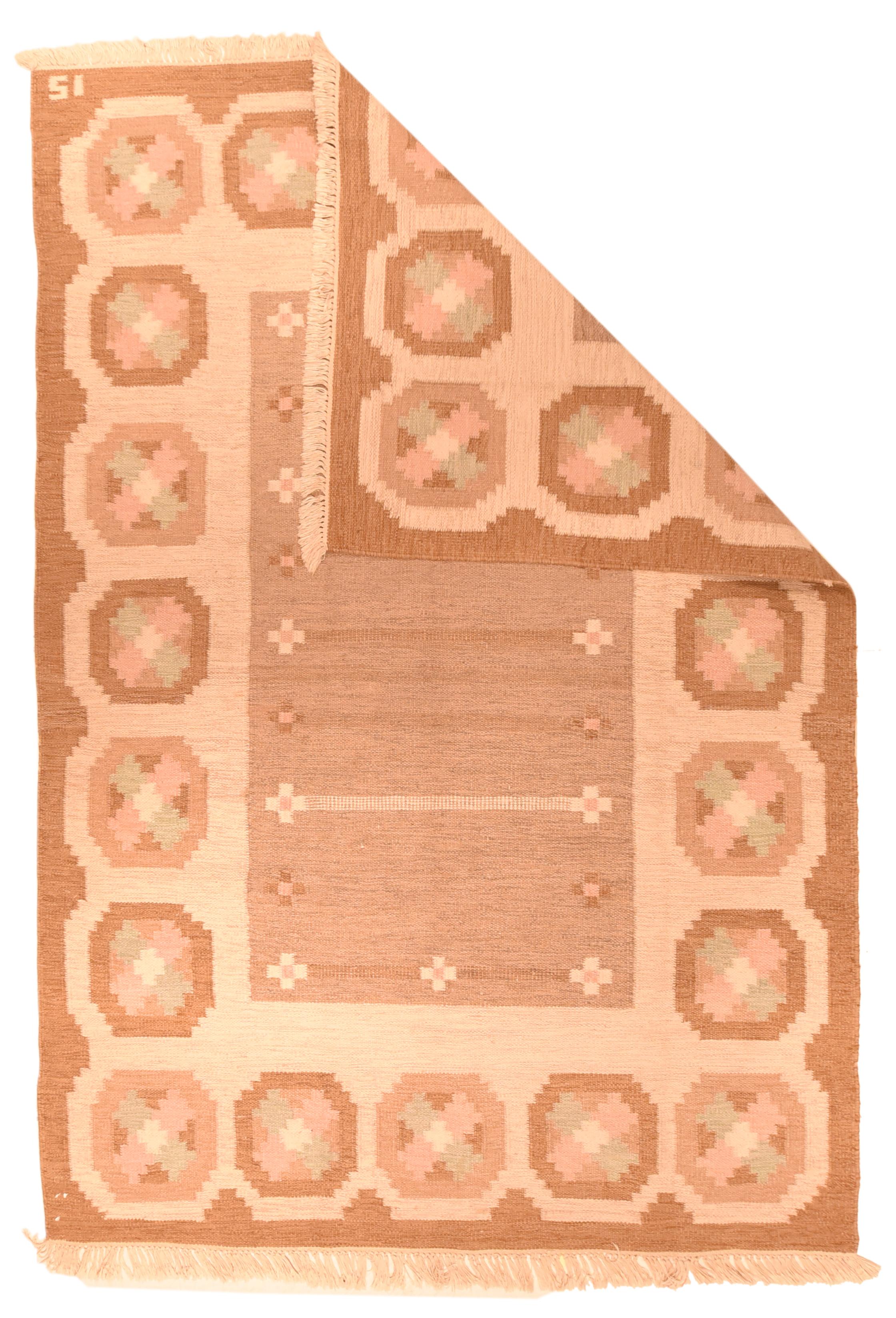 Vintage Swedish Kilim rug 5.7'' x 8.2''.