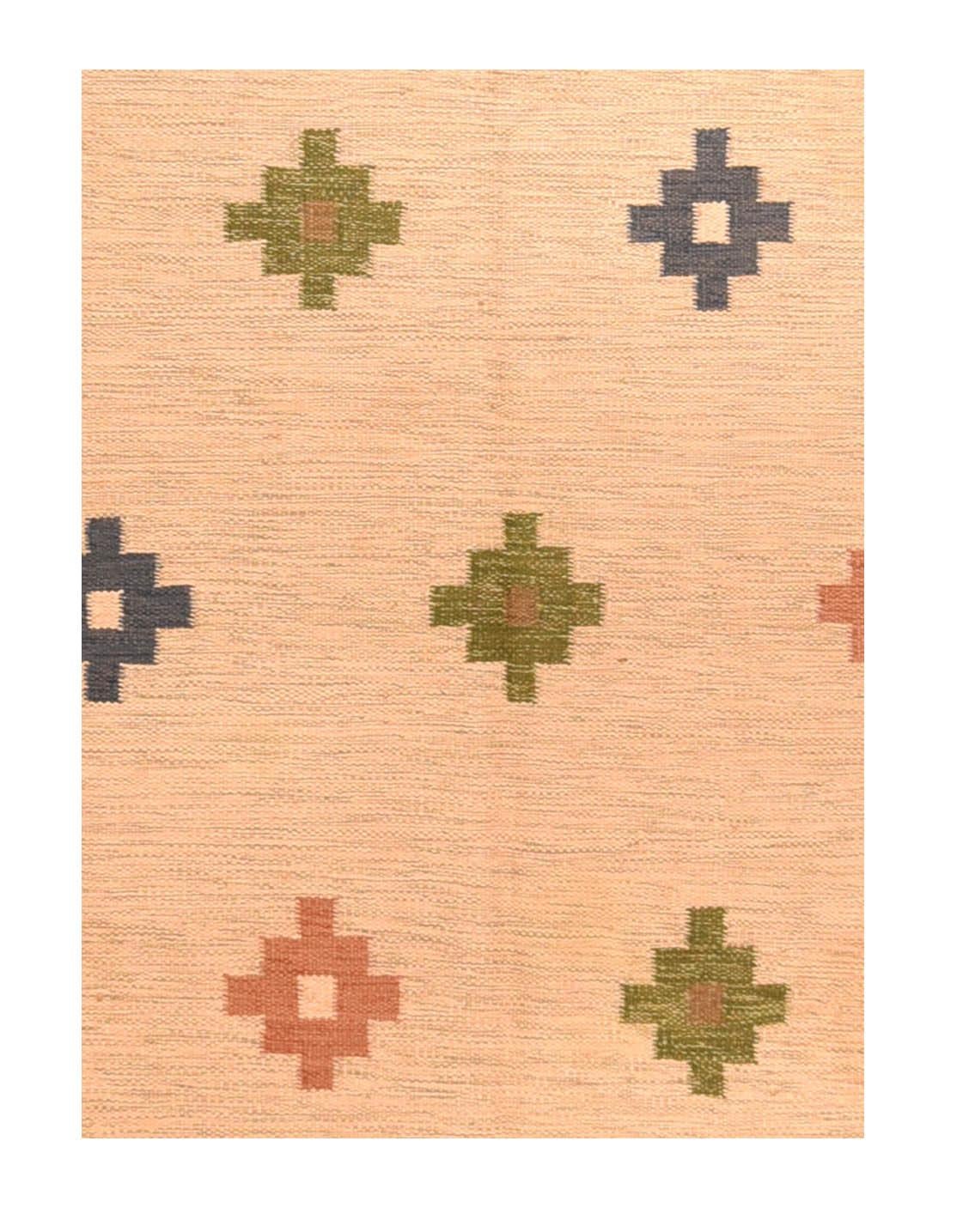 Schwedischer Kelim-Teppich im Vintage-Stil 6'6'' x 9'11'' im Zustand „Gut“ im Angebot in New York, NY
