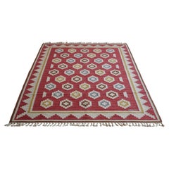 Tappeto Kilim svedese d'epoca della designer Anna Greta Sjöqvist