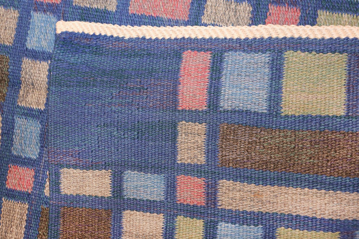 Vintage Swedish Kilim Rug by Judith Johansson. Size: 5 ft x 7 ft 7 in 1