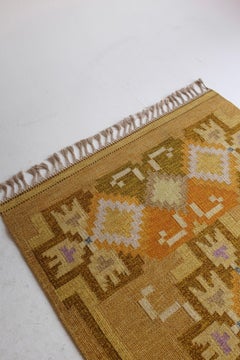 Vintage Swedish Kilim rug "Hardanger" by Ingegerd Silow