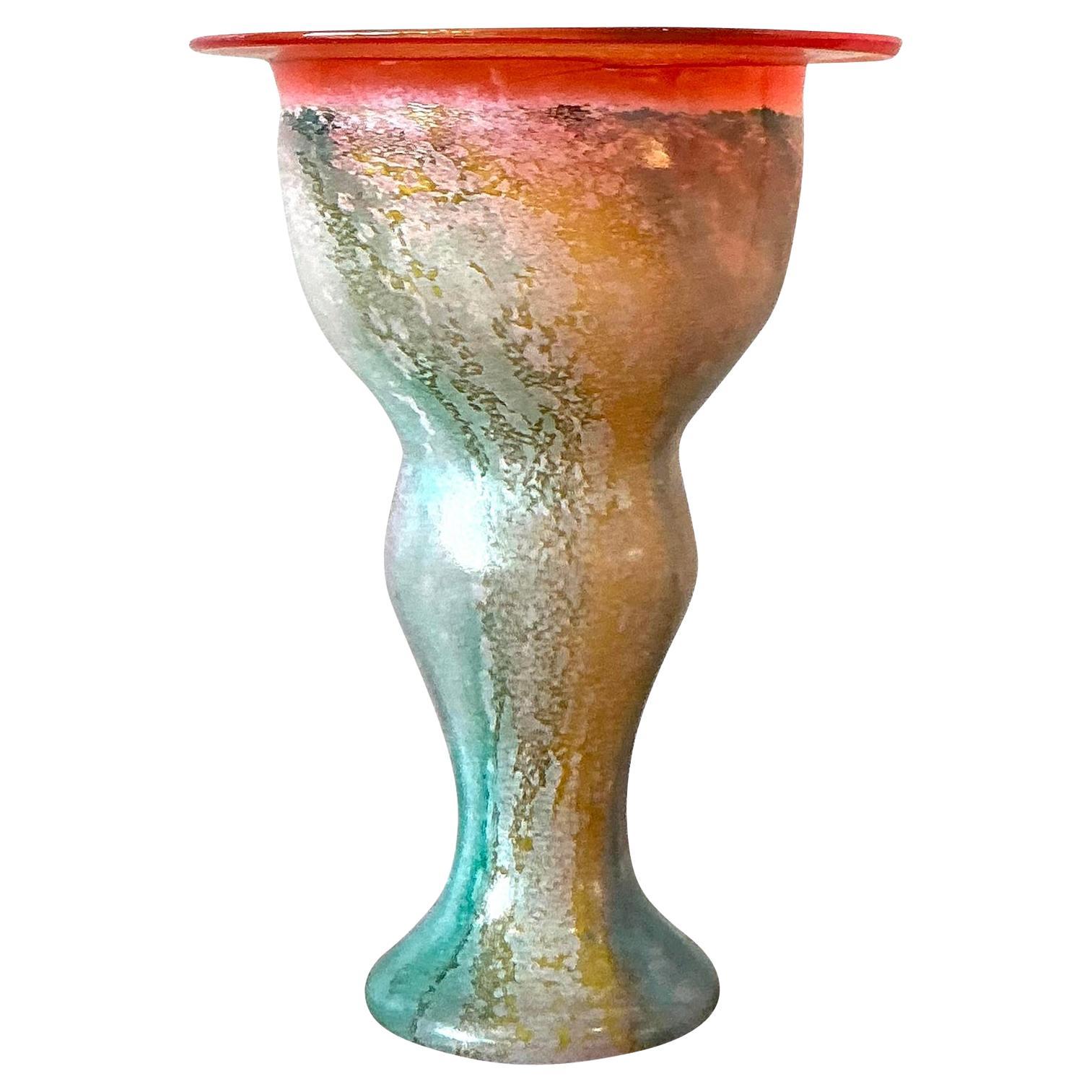 Vaso vintage in vetro artistico Kosta Boda
