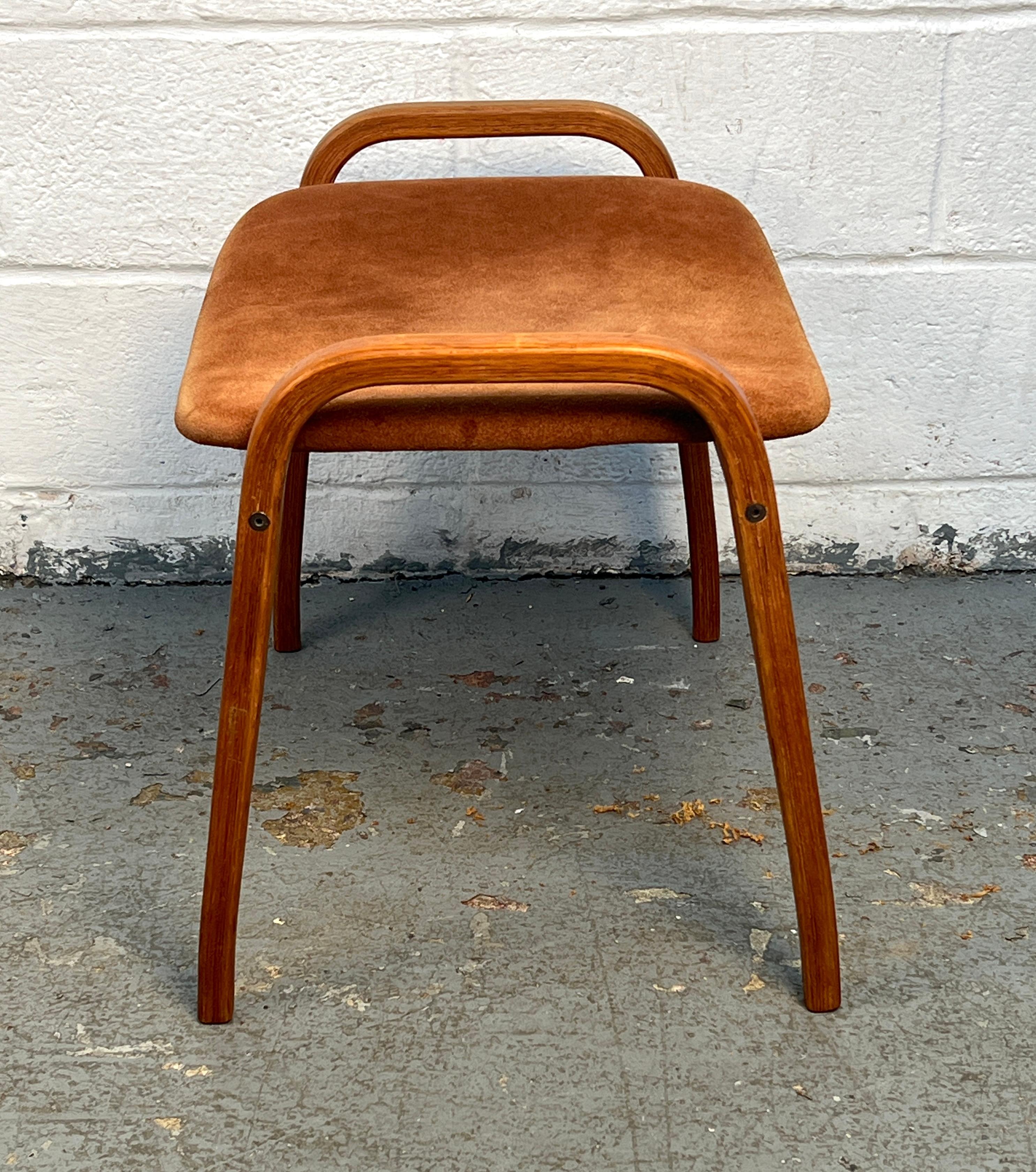 Vintage Swedish Lamino Chair & Ottoman in Sheepskin by Yngve Ekstrom for Swedese For Sale 6