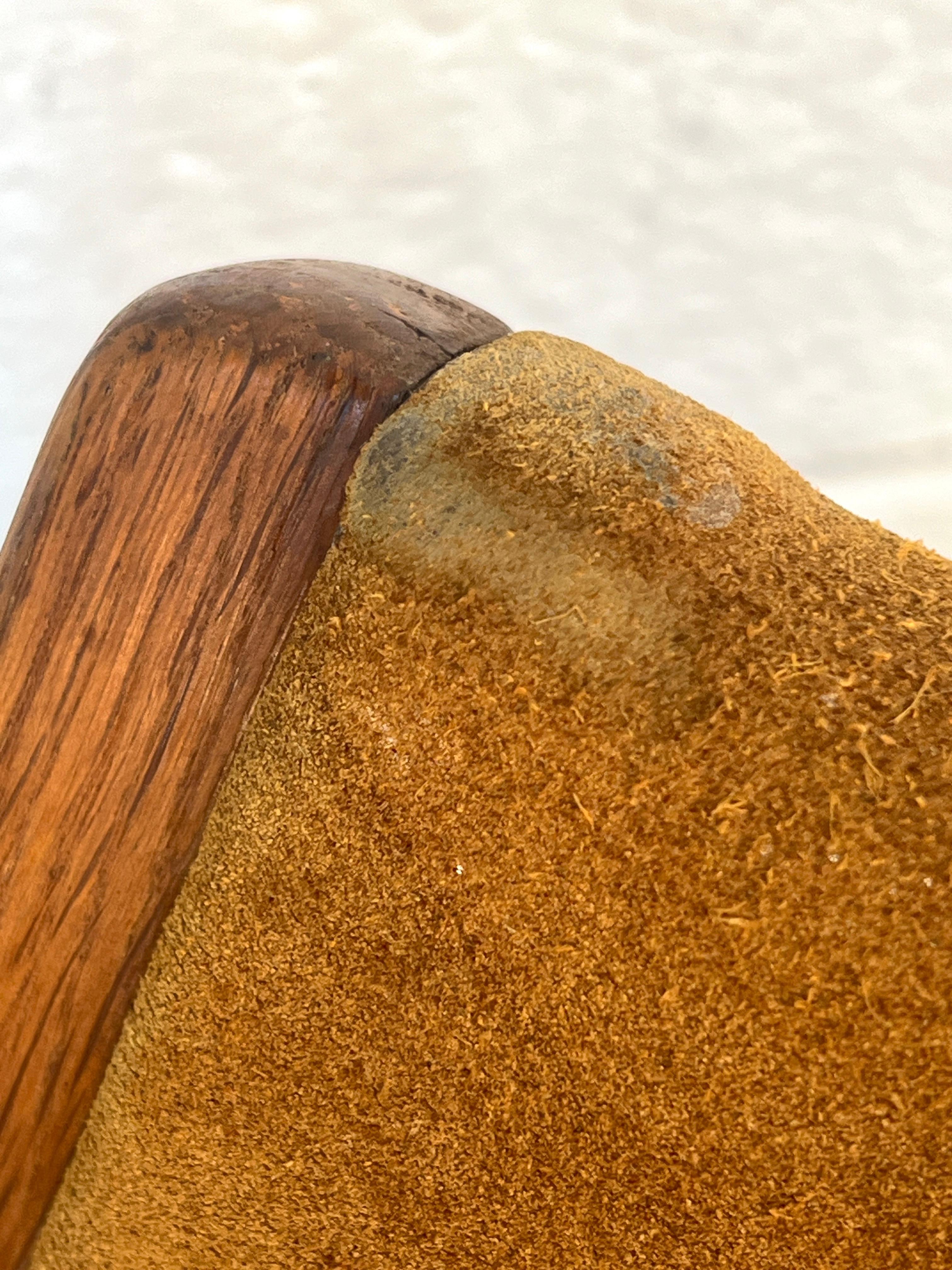 Vintage Swedish Lamino Chair & Ottoman in Sheepskin by Yngve Ekstrom for Swedese For Sale 3