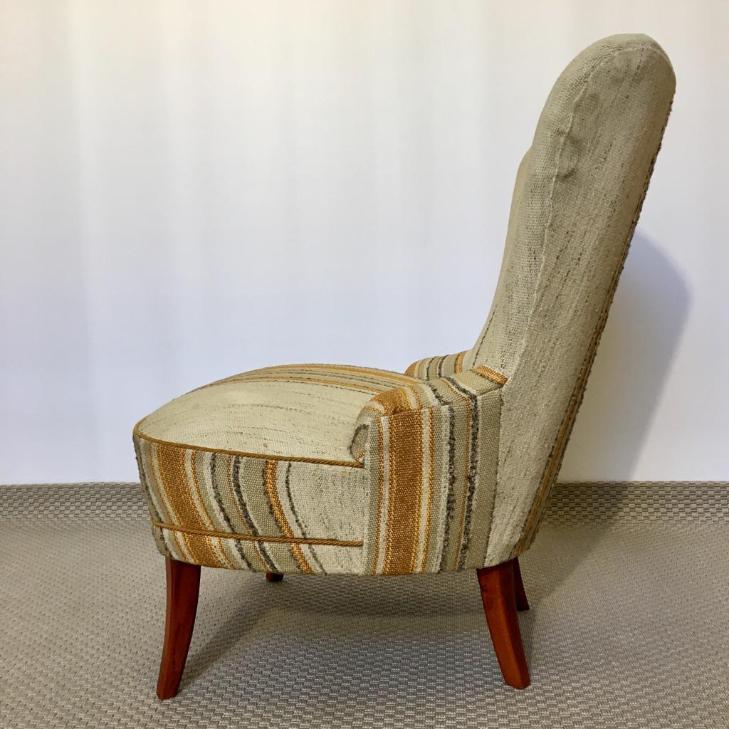 Scandinavian Modern Vintage Swedish Lounge Chair For Sale