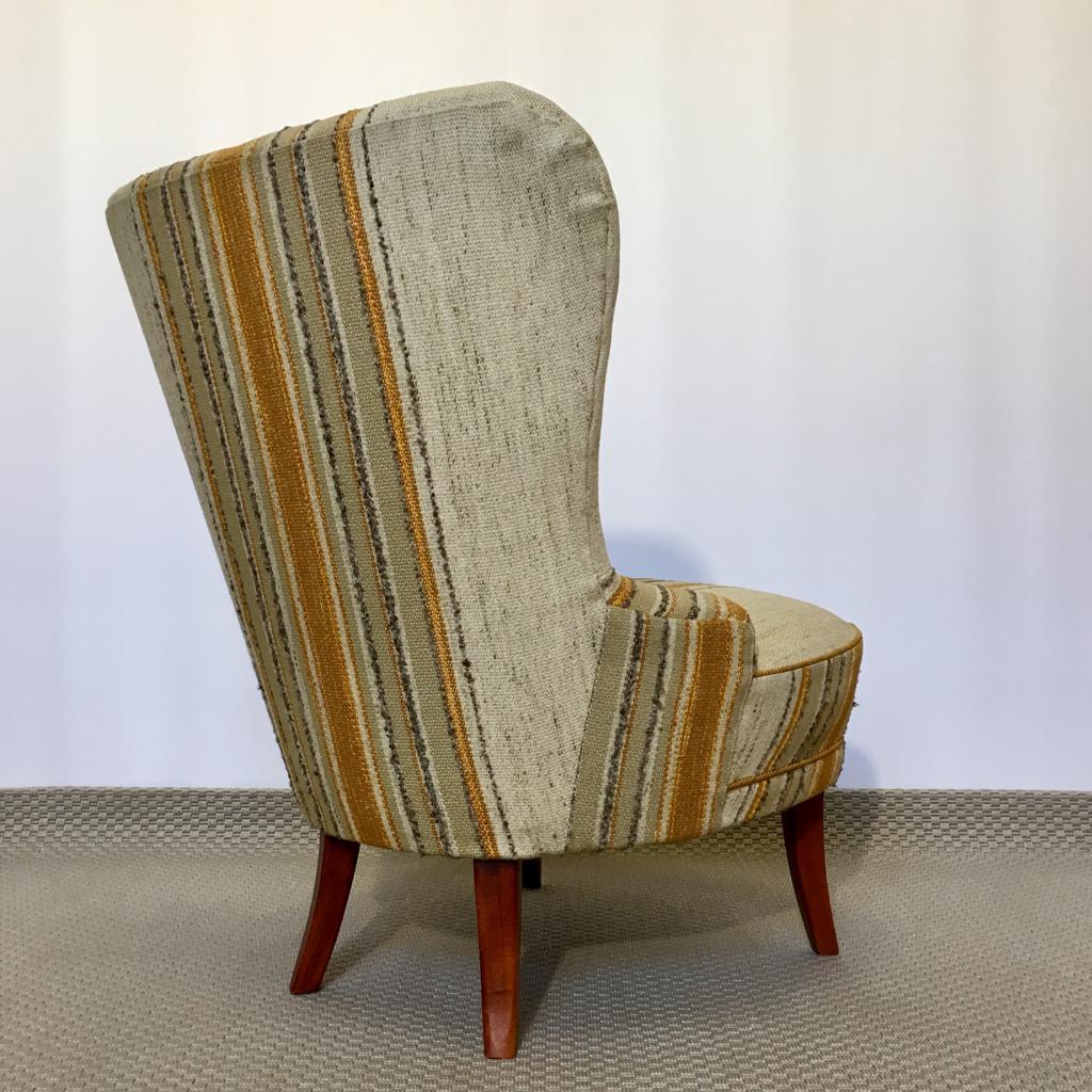 Wool Vintage Swedish Lounge Chair For Sale
