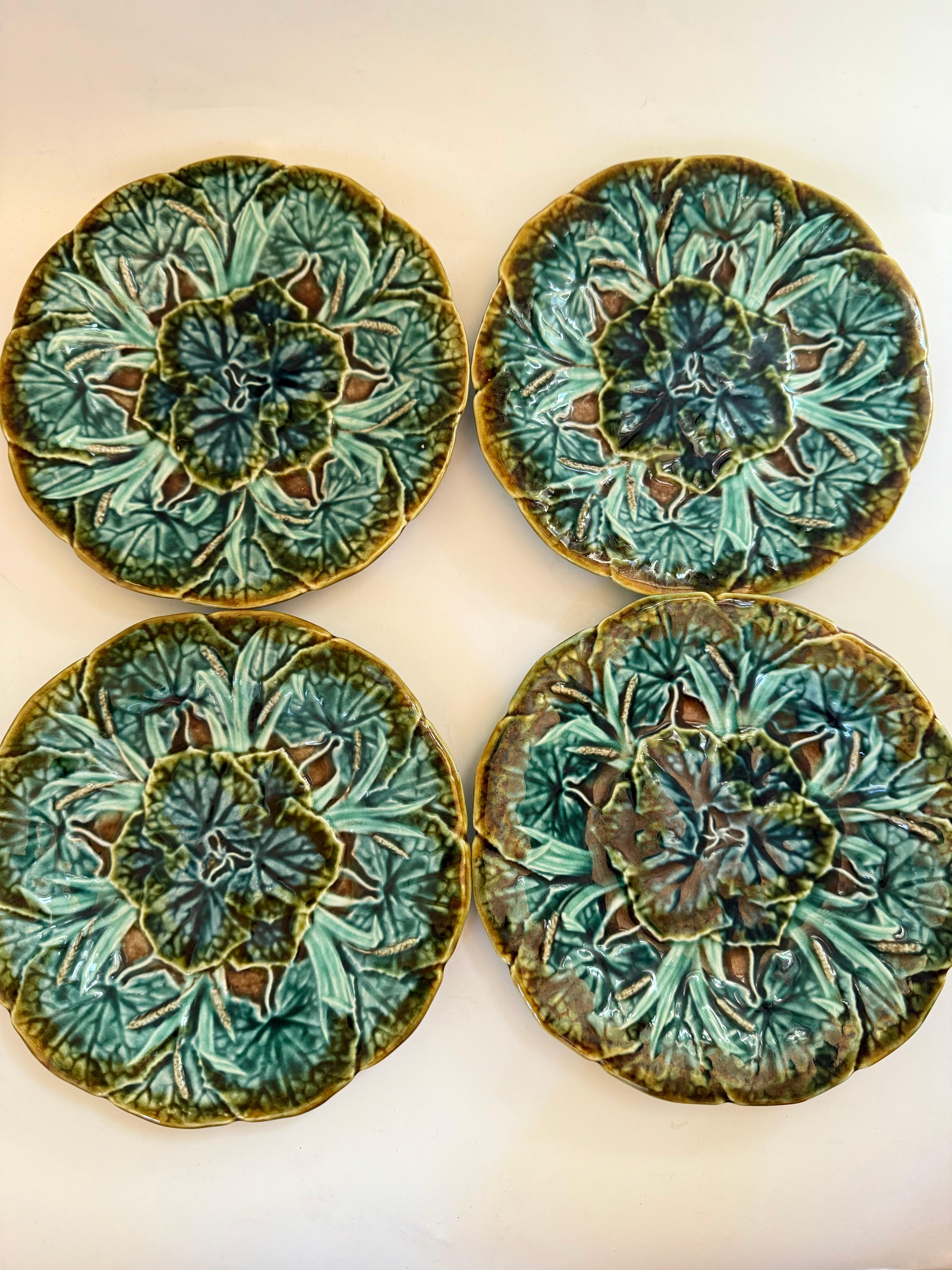 Mayólica sueca vintage Gustavsberg, 4 platos laterales Sueco en venta