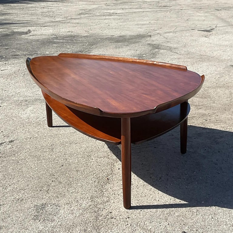 Vintage Swedish MCM Yngve Ekstrom for Mobler Coffee Table For Sale at