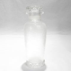 Vintage Swedish Mid-Century Modern 'Iced' Glass Cocktail Shaker