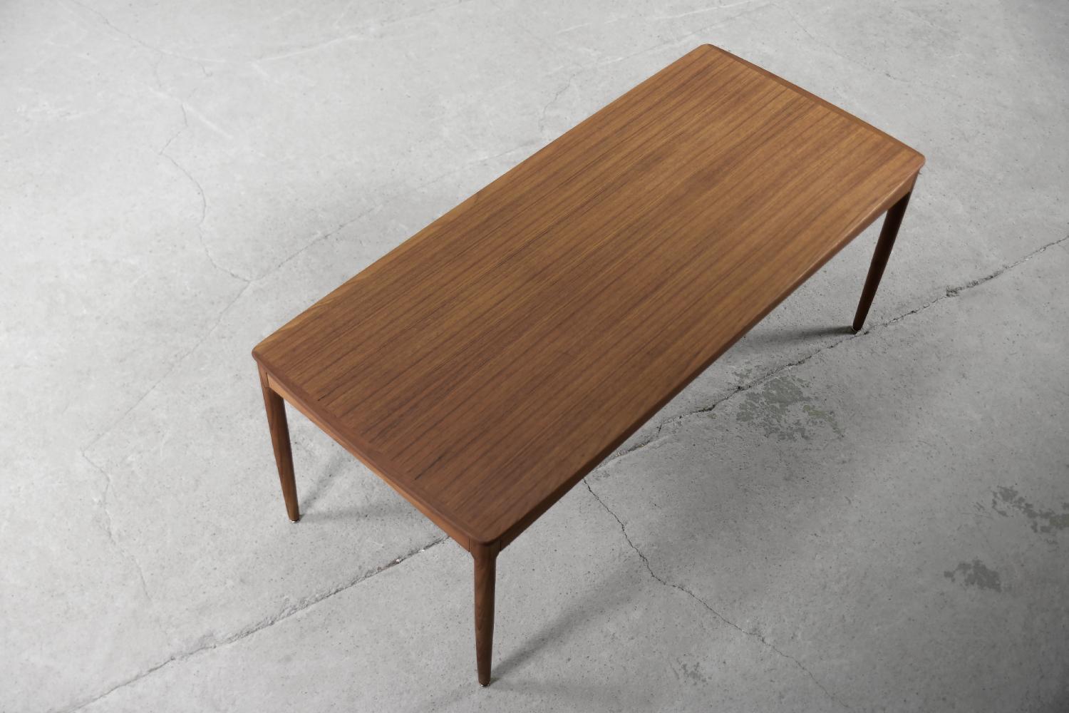 Vintage Swedish Mid-Century Modern Scandinavian Coffee Teak Wood Table, 1960s 1