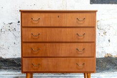 Vintage Swedish Mid-Century Modern Teak Chest of Drawers