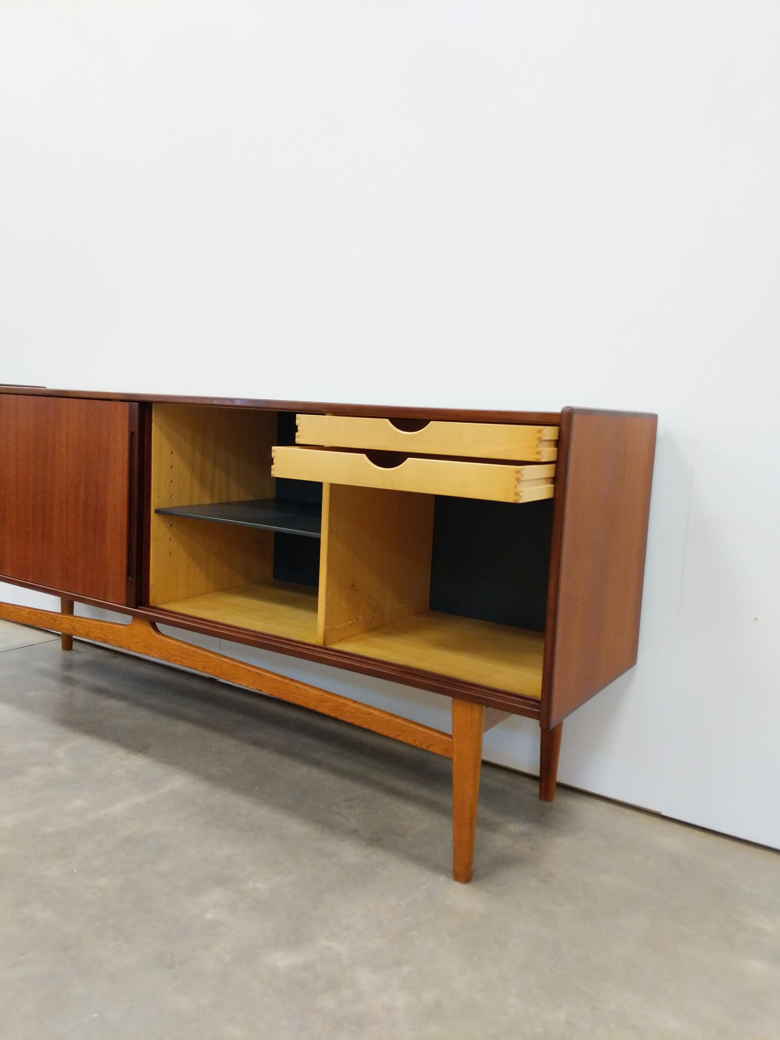 Mid-Century Modern Vintage Swedish Mid Century Modern Teak Credenza by Ulferts For Sale