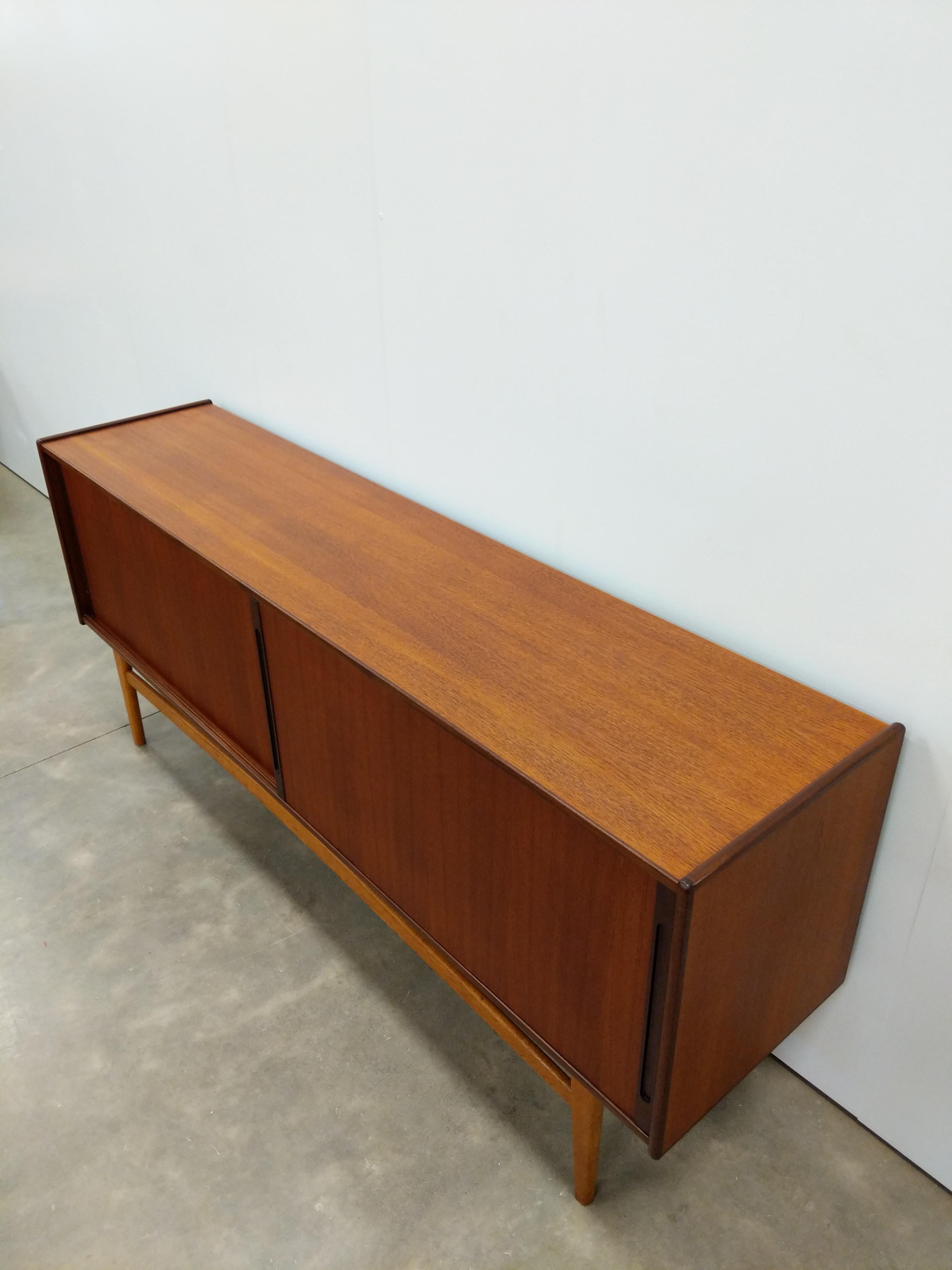 20th Century Vintage Swedish Mid Century Modern Teak Credenza by Ulferts For Sale